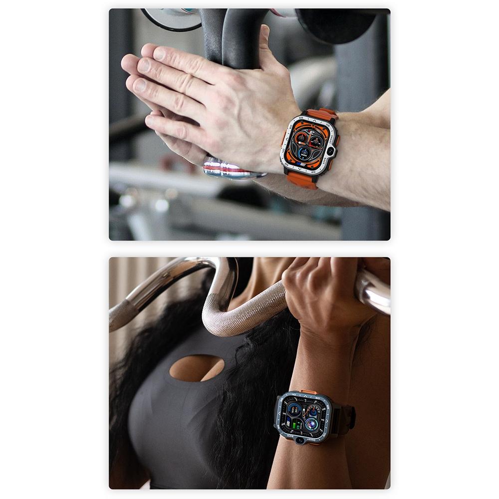 2.02 Inch Android 8.1 Full Network Wifi Card Bluetooth Smart Watch - Navy Blue