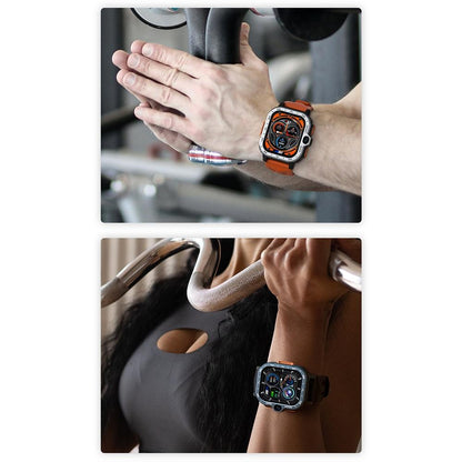 2.02 Inch Android 8.1 Full Network Wifi Card Bluetooth Smart Watch - Navy Blue