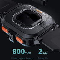 2.02 Inch Android 8.1 Full Network Wifi Card Bluetooth Smart Watch - Navy Blue