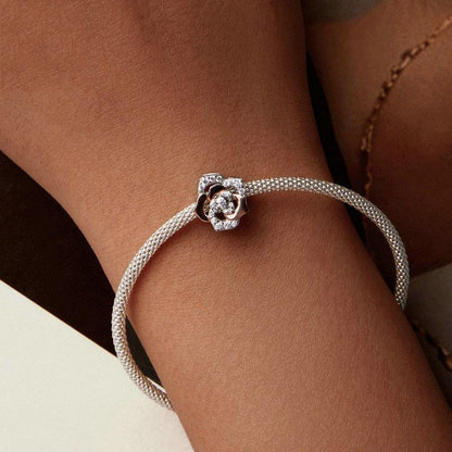 925 Sterling Silver Rose Gold Shining Rose Beads