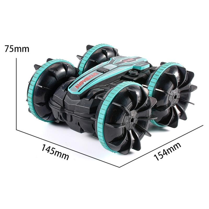 Amphibious Stunt Rc Car - Double-sided Rolling - 2.4g - Electric - Kids' Toy - Red