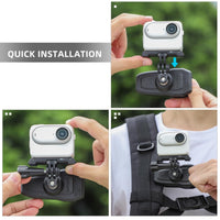 360 Degree Swivel Backpack Clip for Magnetic Action Camera Mount