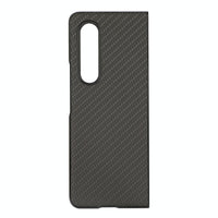 For Samsung Galaxy z Fold4 5G Carbon Fiber Texture Leather Phone Case - Pu Material - Black