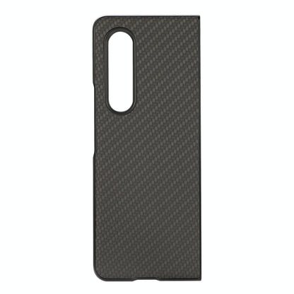 For Samsung Galaxy z Fold4 5G Carbon Fiber Texture Leather Phone Case - Pu Material - Black