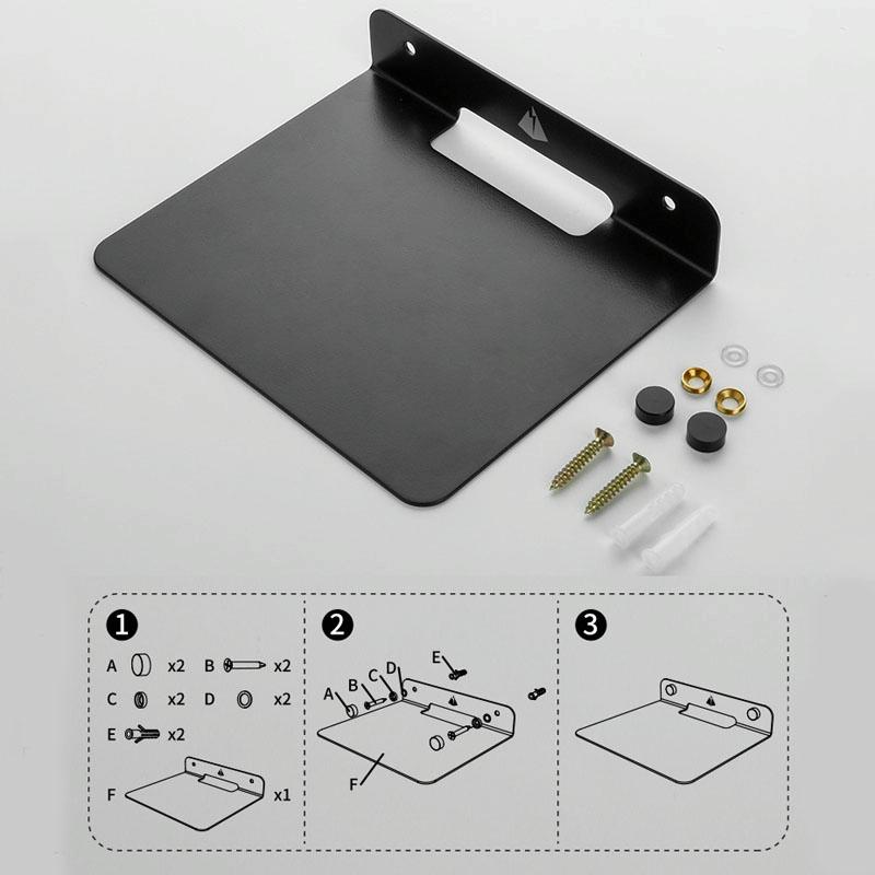 Wall Storage Bracket for Bluetooth Speaker - Universal Size Black