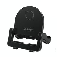 15W Vertical Wireless Fast Charger With Phone Holder - Black