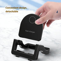 15W Vertical Wireless Fast Charger With Phone Holder - Black