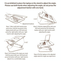 Silver Foldable Swivel Laptop Stand