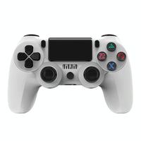 Wireless Bluetooth Game Controller for Ps4 with Dual Vibration and Light Strip - White