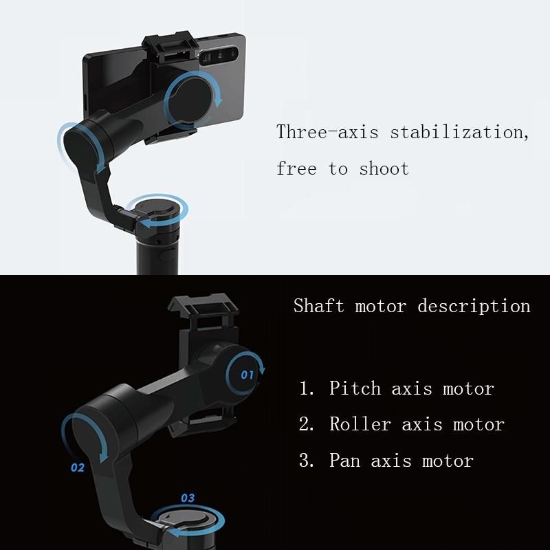 Smart Handheld Mobile Stabilizer - Anti-Shake - Black