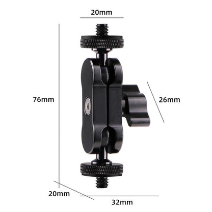 360 Pivot Magic Arm With Ball Head Bracket - Black