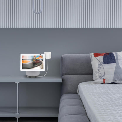 Desktop Bracket for Amazon Echo Show 10 - no Drilling Required - White