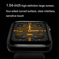 1.54 Inch Body Temperature Monitoring Smart Watch With Flashlight Function Black