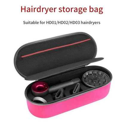 Hard Shell Storage Bag For Dyson Hd01 / Hd03 Hair Dryer Rose Red