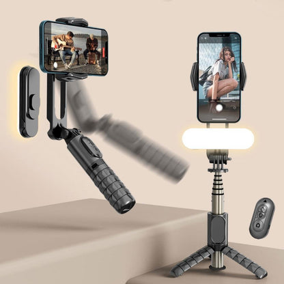 Handheld Stabilizer With Removable Fill Light And App - Black