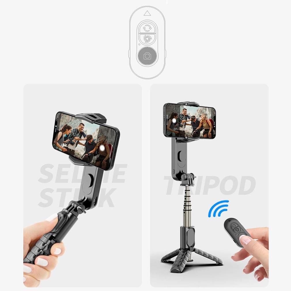 Handheld Stabilizer With Removable Fill Light And App - Black