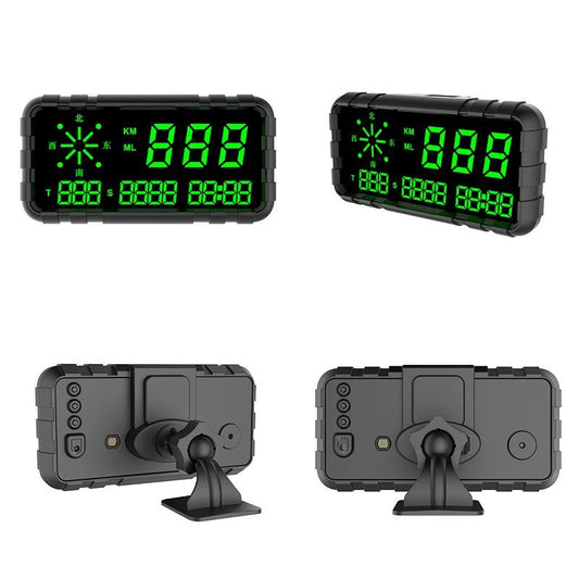 Universal Gps Head Up Display For Cars Speed Mileage Compass Black