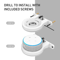 Ahastyle Wall Storage Stand - Compact and Versatile - White - For Amazon Echo Dot 3/4