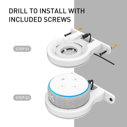 Ahastyle Wall Storage Stand - Compact and Versatile - White - For Amazon Echo Dot 3/4