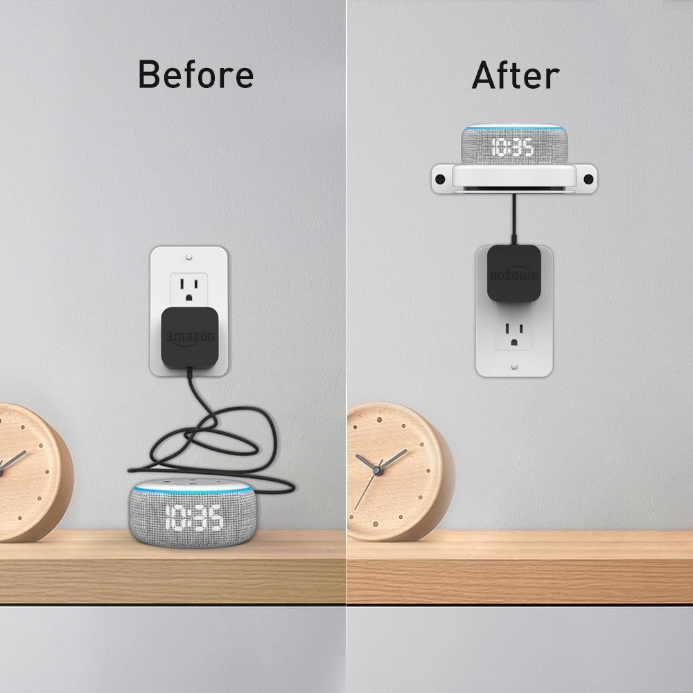 Ahastyle Wall Storage Stand - Compact and Versatile - White - For Amazon Echo Dot 3/4