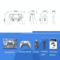 Wireless Bluetooth Game Controller for Ps5 / Ps4 / Pc - Black + White