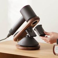 Black Walnut Hair Dryer Storage Bracket - Solid Wood