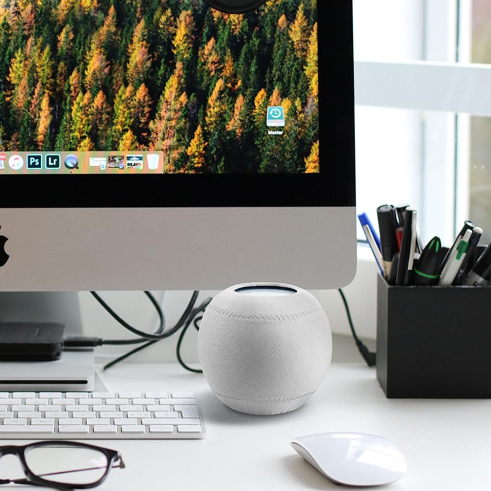 Protective Cloth Cover for Homepod Mini Speaker - Set of 2 - Light Gray