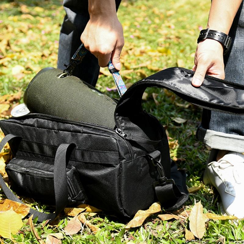 Double Zipper Speaker Storage Bag for Jbl Xtreme - Adjustable Black