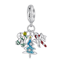 925 Sterling Silver Gingerbread Man Pendant Scc2914
