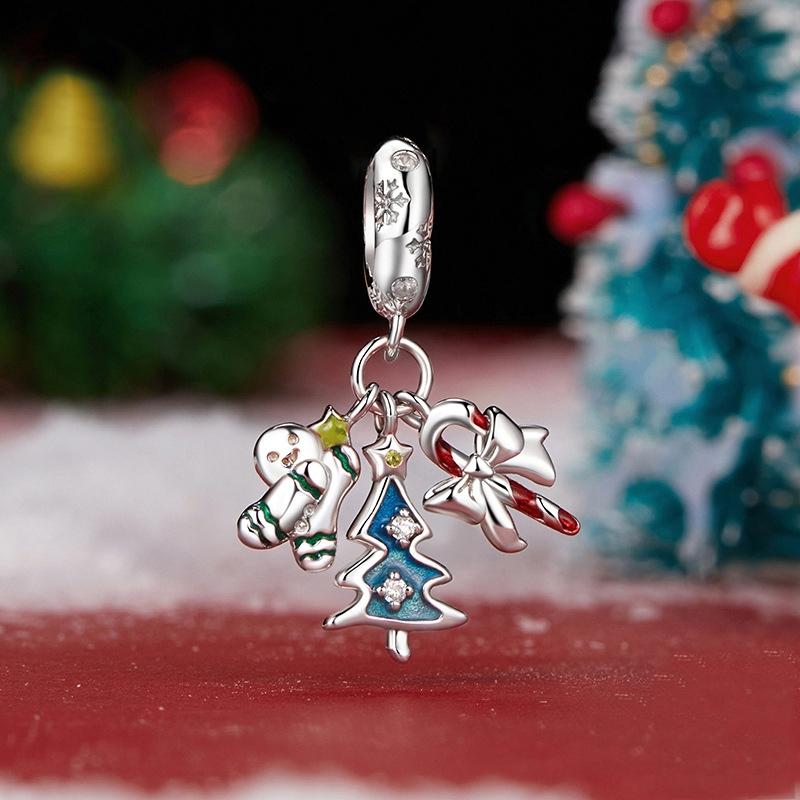 925 Sterling Silver Gingerbread Man Pendant Scc2914