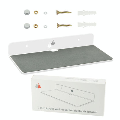 Bluetooth Speaker Wall Storage Bracket - Home Living Room Organizer - White