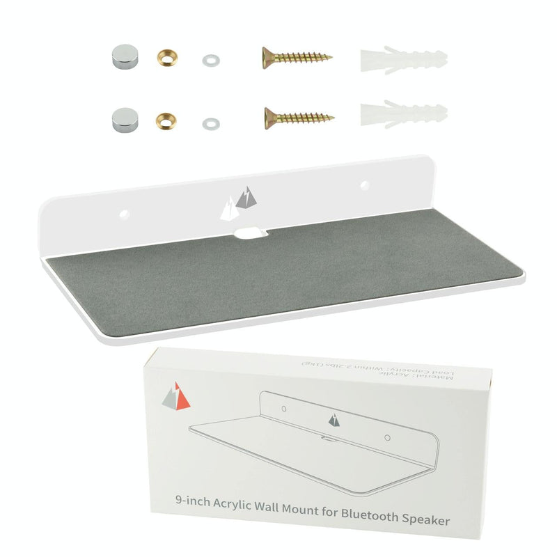 Bluetooth Speaker Wall Storage Bracket - Home Living Room Organizer - White