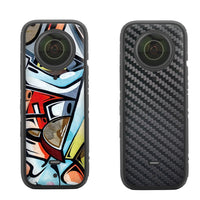 Protective Film Stickers for Dji Insta360 X3 Panoramic Camera - Panda + Carbon Pattern Red