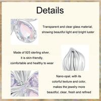 925 Sterling Silver Opal Flower Silicone Diy Beads