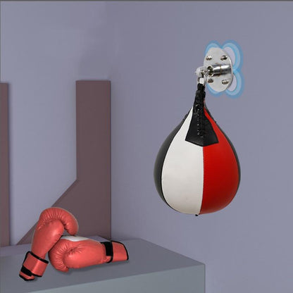 Black And White Suspended Pear-Shaped Speed Ball For Boxing - Black Red White