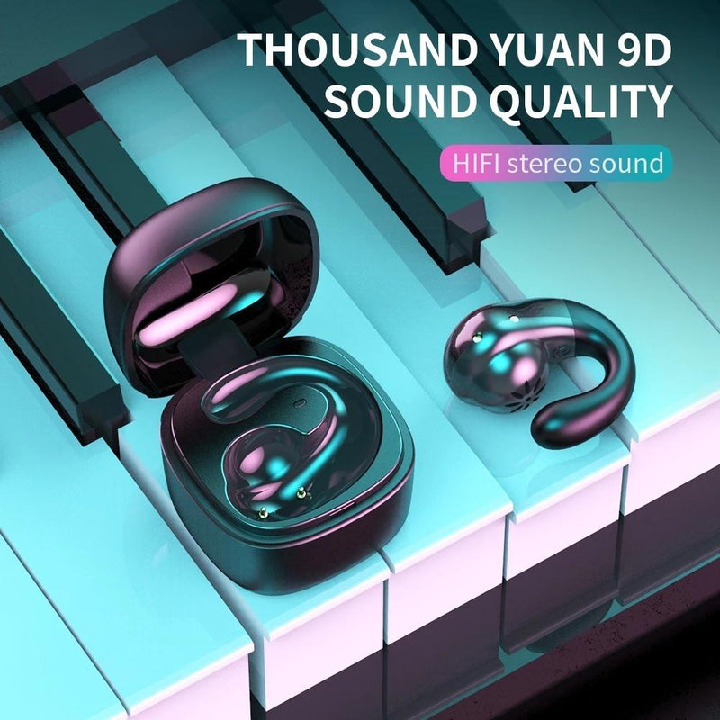 Wireless Bone Conduction Earphone with Bluetooth 5.0 - Black