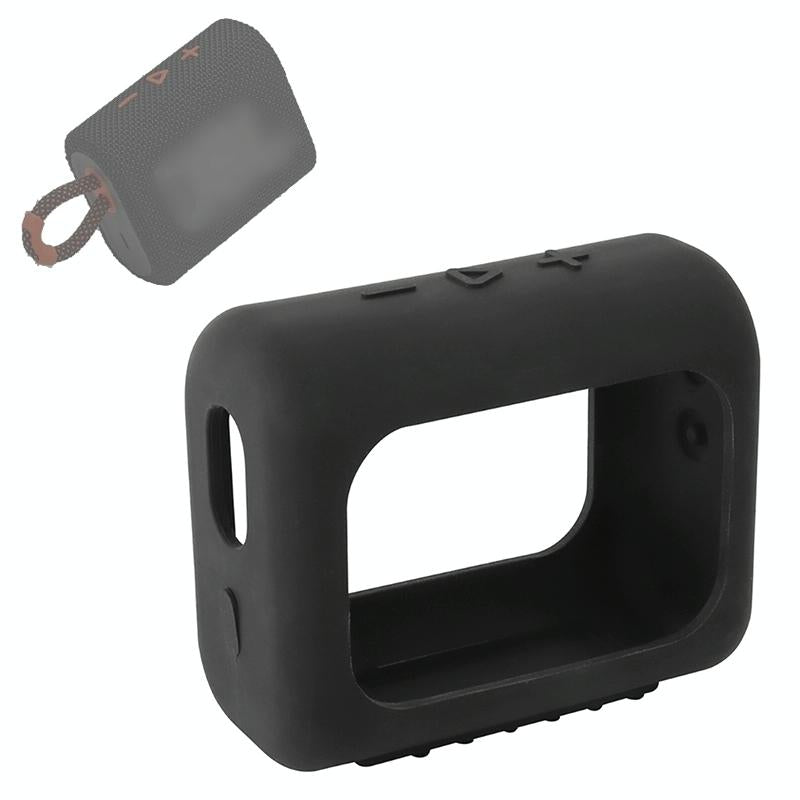 Portable Silicone Cover for Jbl Go3 Speaker with Carabiner - Red