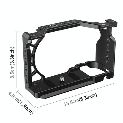 Metal Camera Cage For Sony A6500 / A6400 / A6300 / A6000 - Stabilizer Rig Black