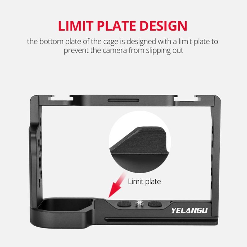 Video Camera Cage Stabilizer - Black for Sony Alpha 7C