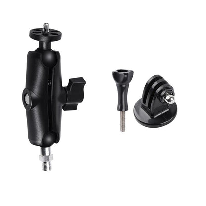 Universal Motorcycle Mount for Action Cameras with Tripod Adapter and Screw - 9cm