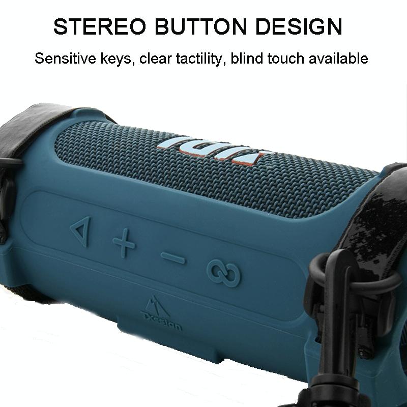 Jbl Flip 6 Speaker Bag with Shoulder Strap - Silicone Case for Travel - Blue