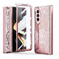 For Samsung Galaxy Z Fold4 5G Foldable Electroplated Phone Case - Mechanical Legend 4. - Rose Gold