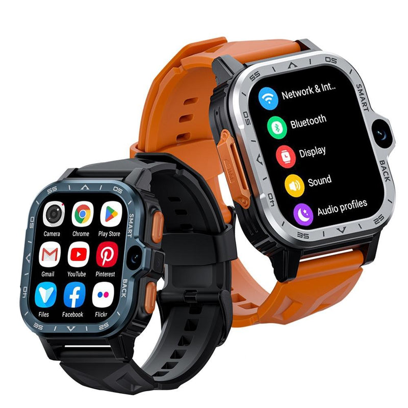 2.02 Inch Android 8.1 Full Network Wifi Card Bluetooth Smart Watch - Silver