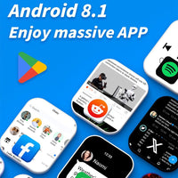 2.02 Inch Android 8.1 Full Network Wifi Card Bluetooth Smart Watch - Silver