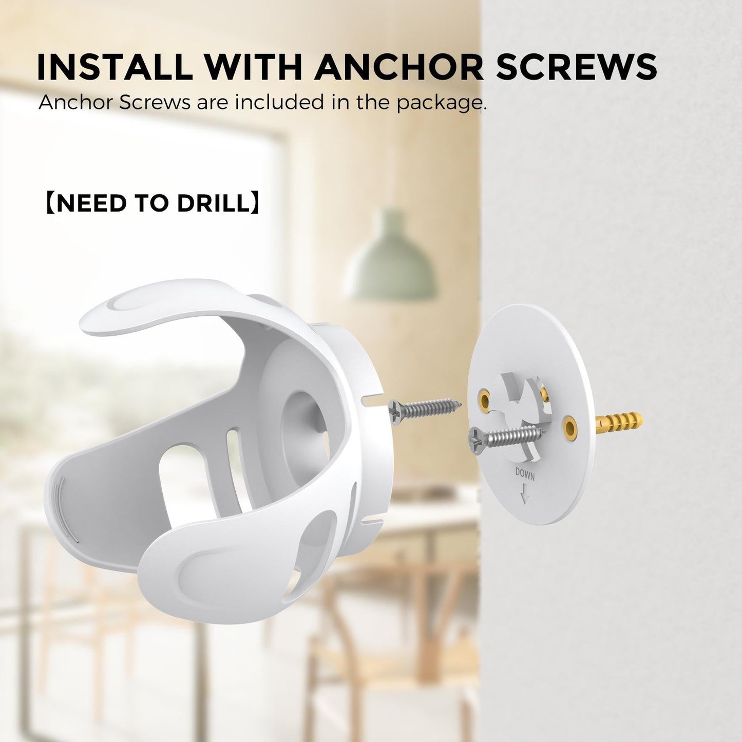 Wall Storage Stand for Amazon Echo Dot with Ahastyle Speaker - Fits 4th and 5th Gen - Black