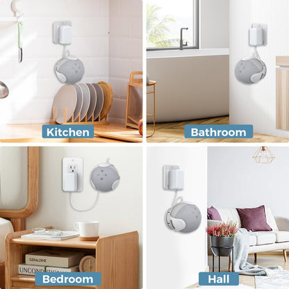 Wall Storage Stand for Amazon Echo Dot with Ahastyle Speaker - Fits 4th and 5th Gen - Black