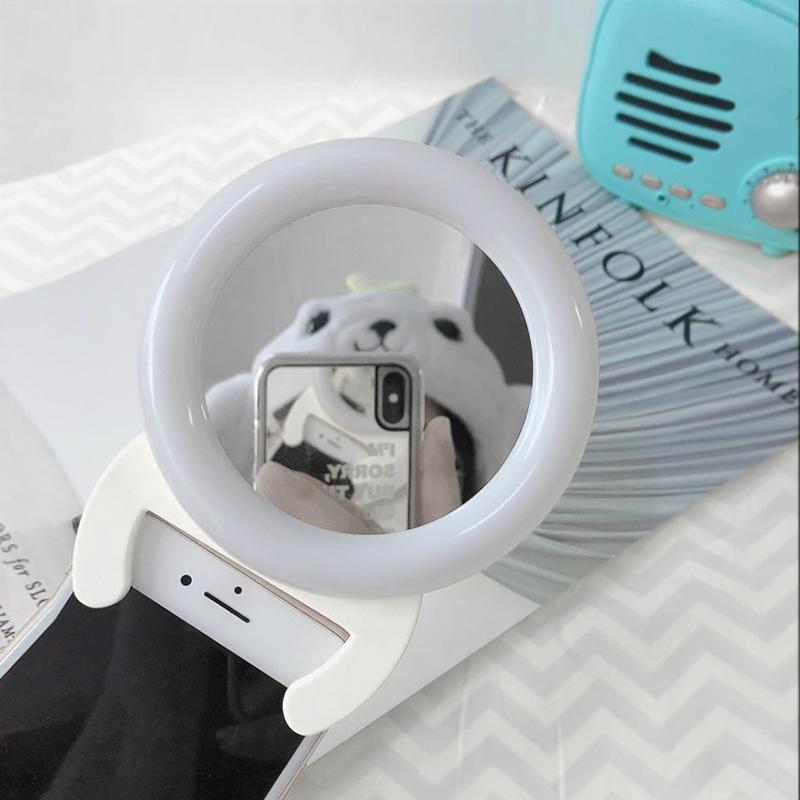 Portable Handheld Live Light for Mobile Self-timer - White