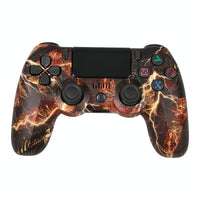 Wireless Bluetooth Game Controller for Ps4 with Dual Vibration and Light Strip - Black