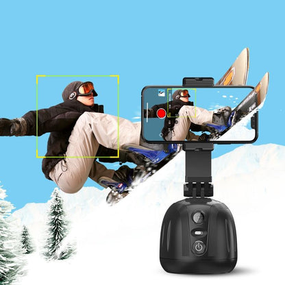 Smart 360 Degree Live Video Recording Desktop Stabilizer - Black