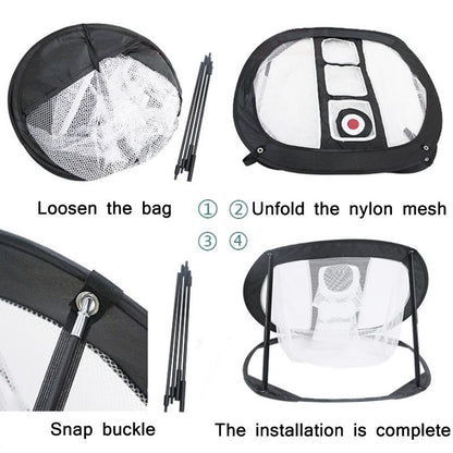 Foldable Square Golf Net for Indoor Practice - Green